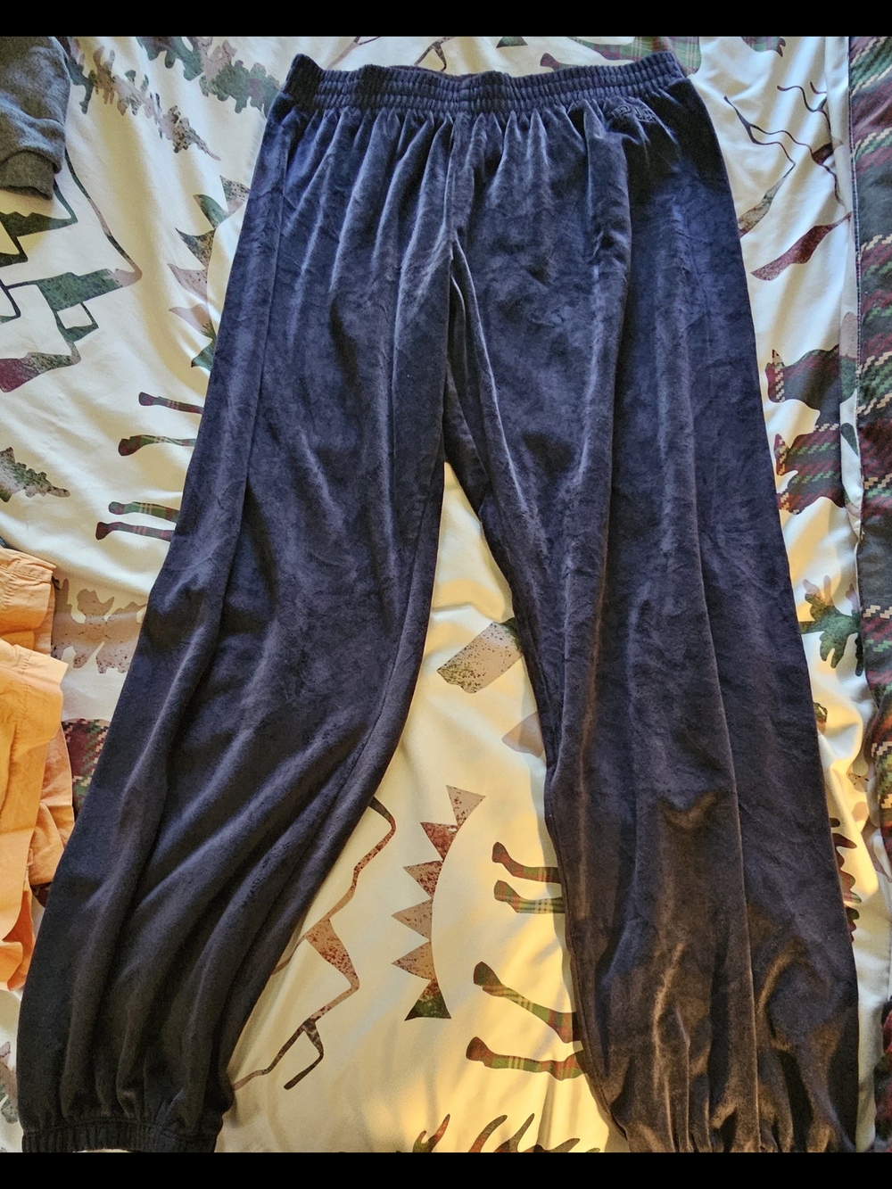 PINK Victoria's Secret Navy Blue Velour Track Joggers